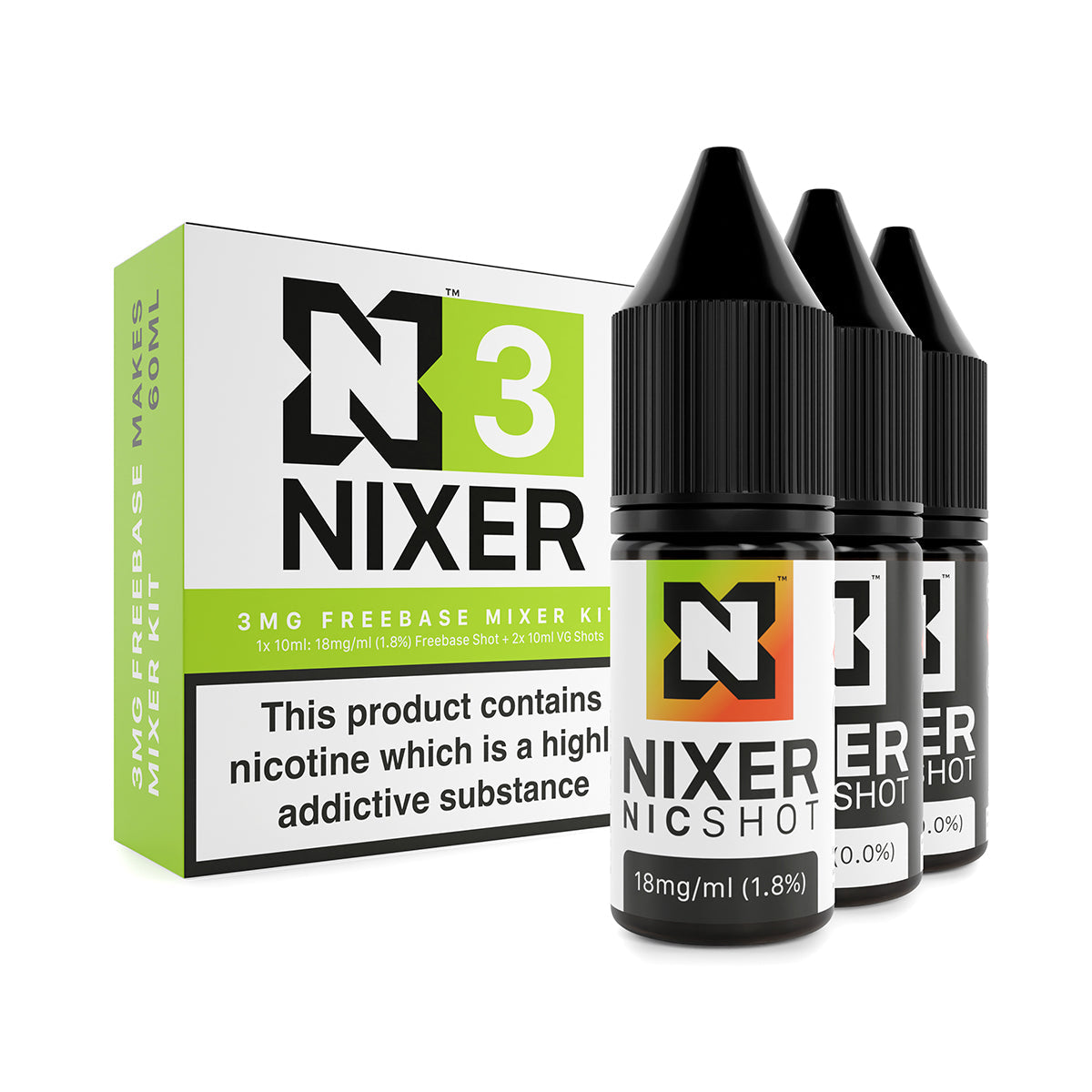 Nixer Mixer Kit (3 x 10ml) - Freebase - 70/30
