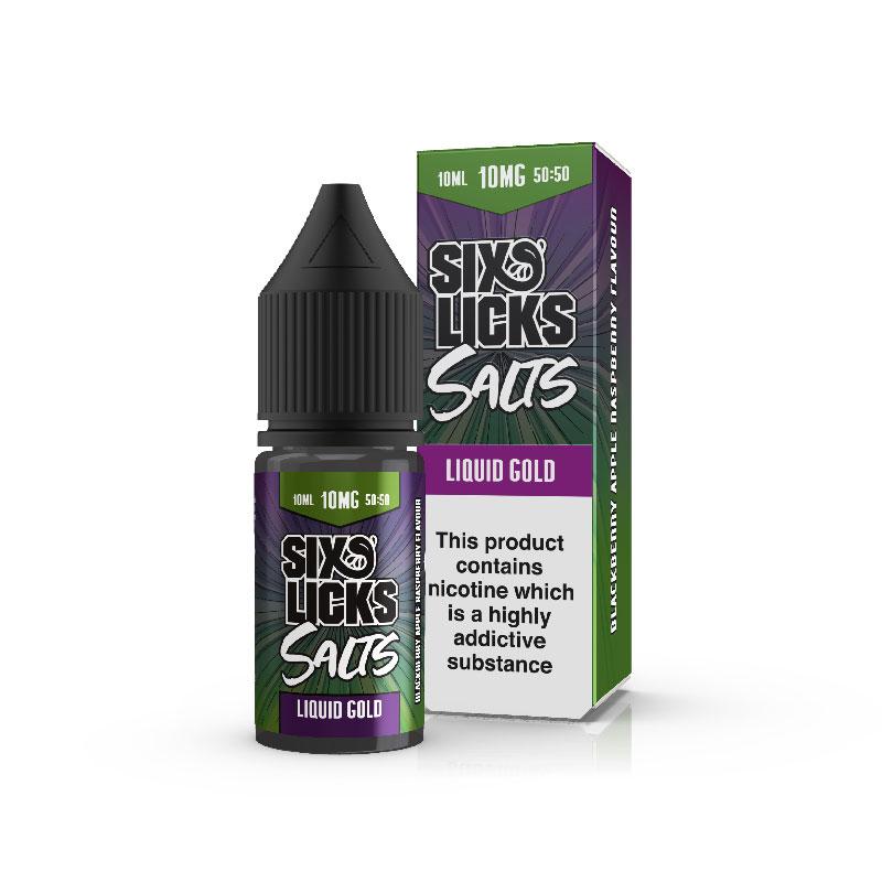 Six Licks - Liquid Gold Nic Salt 10ml