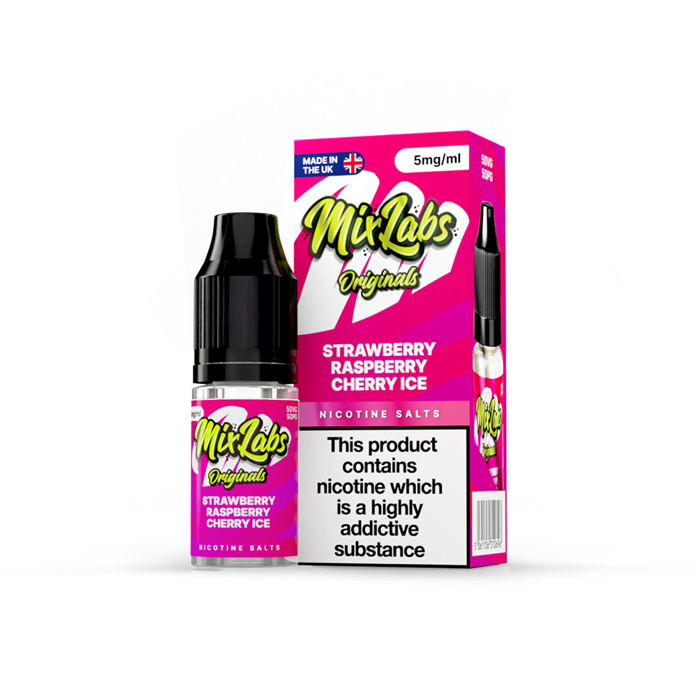 Mix Labs Originals - Strawberry Raspberry Cherry Ice Nic Salt 10ml